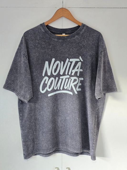 Novità Couture Oversized Grey Faded Tee