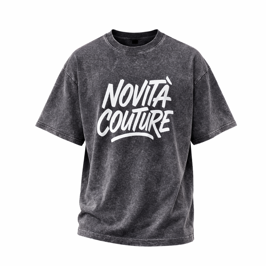 Novità Couture Oversized Grey Faded Tee